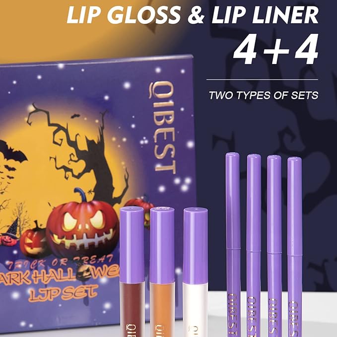 Matte Lip Gloss and Liner with Gift Box, Gloss