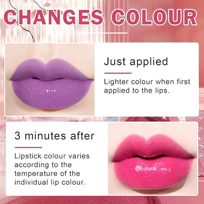 3 Colors Magic Color Changing Lipstick Matte Lazy Magic