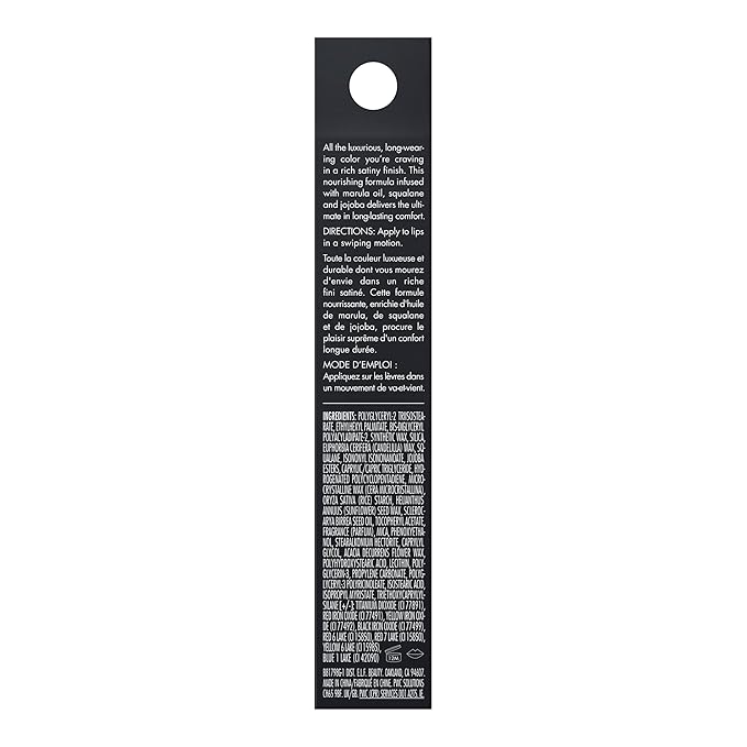 e.l.f. O Face Satin Lipstick, Richly Pigmented, Nourishing Face