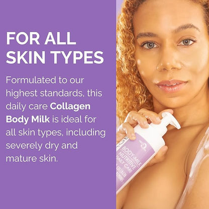Noche Y Dia Fresh Collagen Body Milk - Moisturizing and Firming Lotion for Dry Skin with Lactic Acid & Glycine - 500mL (16.57 fl oz)