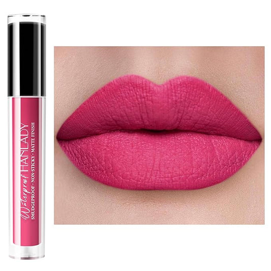 Pink Lipstick Matte, Rose Pink Liquid Lipstick Long Long