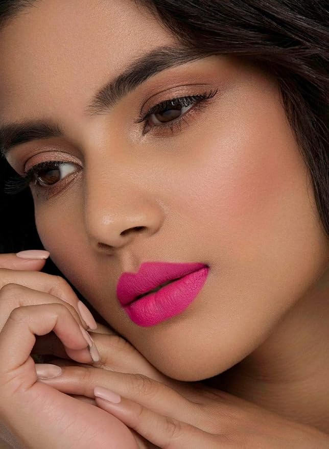 SUGAR Cosmetics Matte As Hell Crayon Lipstick30 Lillian Rose (Magenta) with SharpenerHighly pigmented, Creamy Texture, Long lasting Matte Finish
