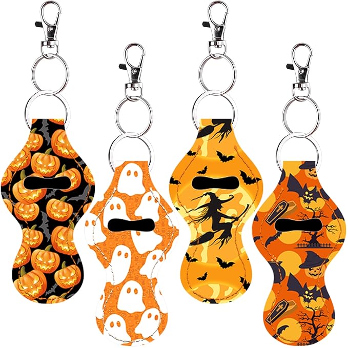 Duufin 20 Pieces Halloween Chapstick Holder Lipstick Holder Safeguard,