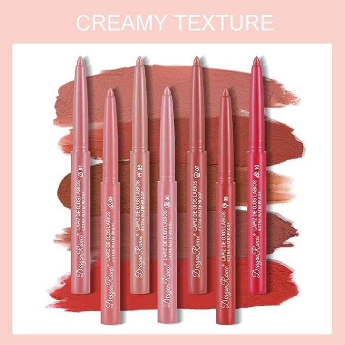 12Pcs Matte Lip Liner Set,Nude Matte Lip Liner Longwear