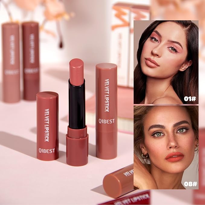 Velvet Matte Lip Gloss, Nude Stain Satin Lip Gloss,