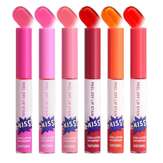 6 Colors Lip Stain Peel Off Lip Tint Long