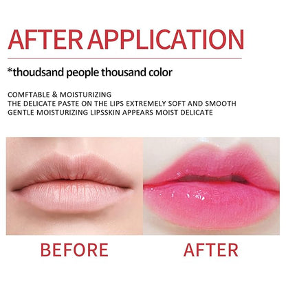 Juicy Peach Color Changing Lipstick, Natural Moisturizing Lip Gloss Korean Lip Balm Long Lasting Lip Care Labiales Magicos Nutritious Magic Lipstick For Women