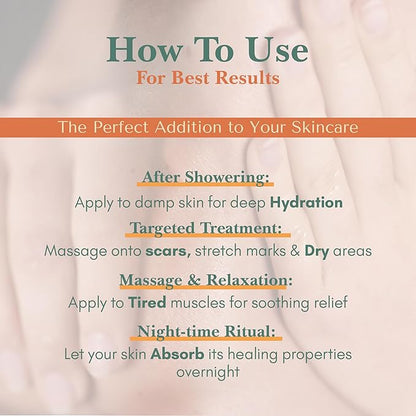 Healing Happy Method - Glow Up All Natural Organic Body Oil – Deeply Nourishing Skin Care with Pure Plant-Based Ingredients for Radiant, Healthy Skin – 4 oz