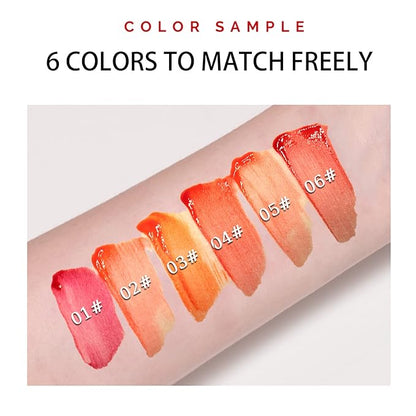 6 Colors Lip Tint Stain Set, Korean Lip Gloss Lip Tint Stain Plumping Mini Liquid Lipstick, Multi-use Lip and Cheek Tint, Long lasting Non-Stick Cup Waterproof, High Pigment, Vivid Color, Lip Tint Makeup…