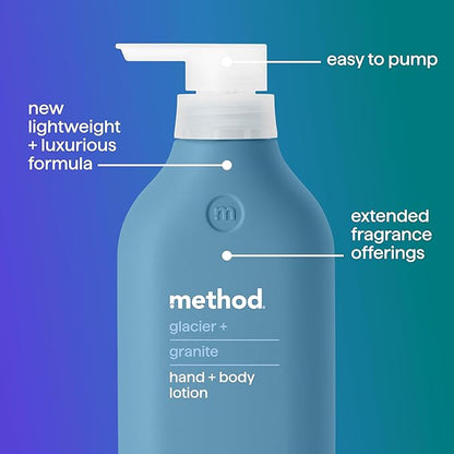 Method Body Lotion, Glacier + Granite, 14 oz, 24 Hours of Moisture, 14 oz