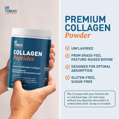 Dr. Tobias Vegan Omega 3 Algae Oil and Collagen Peptides Powder, Overall Health, Gut & Immune Support Plus Beauty & Vitality Bundle, Non-GMO