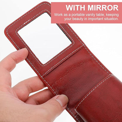 VALICLUD Travel Vanity Bag Pocket Mirror Lipstick Case Bag