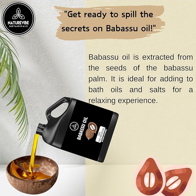 Naturevibe Botanicals Babassu Oil 32 Ounces