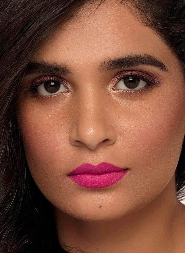 SUGAR Cosmetics Matte As Hell Crayon Lipstick30 Lillian Rose (Magenta) with SharpenerHighly pigmented, Creamy Texture, Long lasting Matte Finish