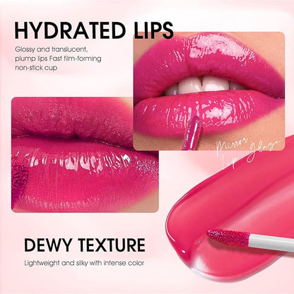 12pcs Lip Gloss Set, Hydrating Long Lasting Waterproof Gloss