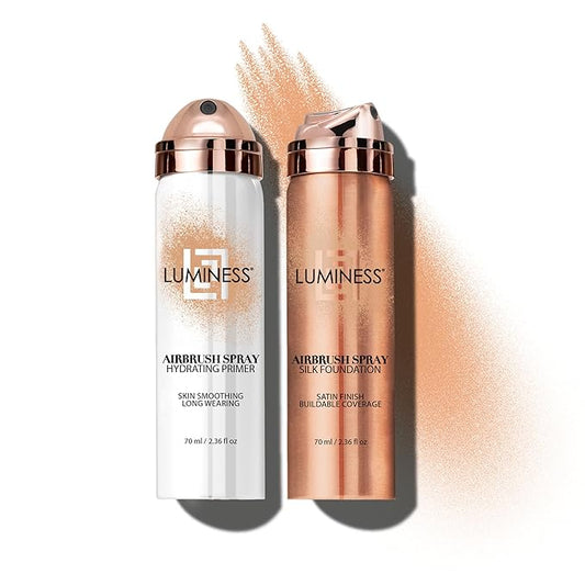 LUMINESS Silk Airbrush Spray Foundation & Primer Kit Medium Warm)