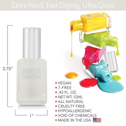 Karma Organic Nail Polish High Gloss Matte Top Coat Lacquer Fast Dry Nontoxic Cruelty-Free