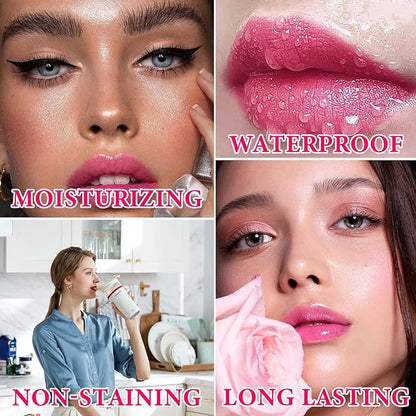 4Pcs Aloe Vera Color Changing Lipstick,Aloe Vera Lip Balm Set Temperature Color Change Lip Gloss Magic Lipstick Waterproof Long Lasting Nutritious Moisturizer Lip Balm Makeup Kit