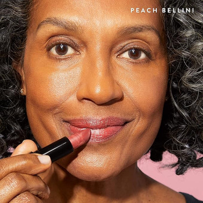 LAURA GELLER NEW YORK Italian Marble Sheer Lipstick - Peach Bellini - Hydrating & Lightweight - Vitamin E & Caster Seed Oil - Cream Finish