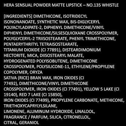 HERA Sensual Powder Matte Lipstick, Endorsed by Jennie