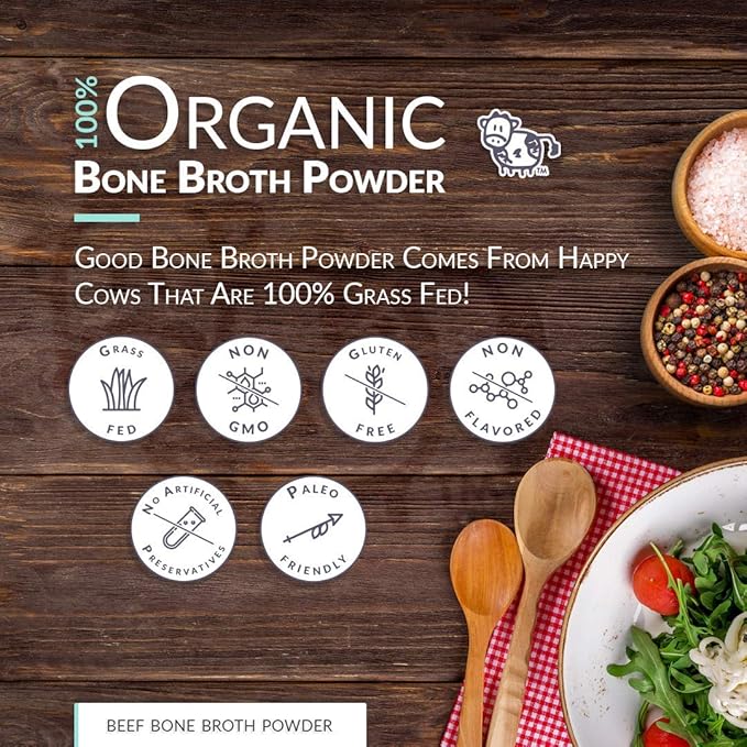 Bone Broth Collagen Powder - Pure Organic Protein (5LB / 2.2kg)