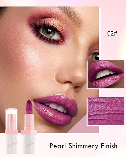 Glitter Lipstick for Women, Shimmer Sparkly Lipstick Long Glitter