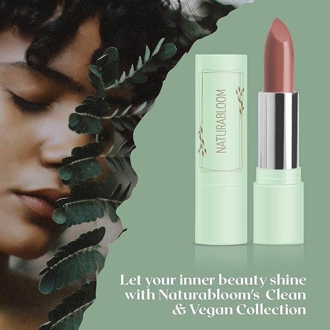 Vegan Lipstick (Petalia) - Sensational One-Stroke Long Lasting Lipstick from Natural Oils & Butters Full-Coverage Lip Color with Shea Butter & Coconut Extact - Premium Hydrating Lipsticks