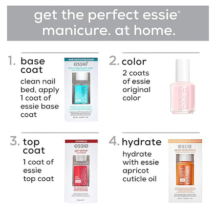 essie Nail Care, 8-Free Vegan, Gel Setter Top Coat, gel-like finish nail polish, 0.46 fl oz