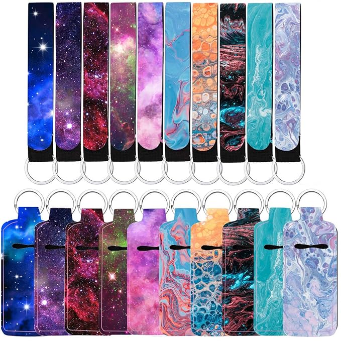 10 Pack Chapstick Holder Keychain Lipstick Holder Keychains Keyring