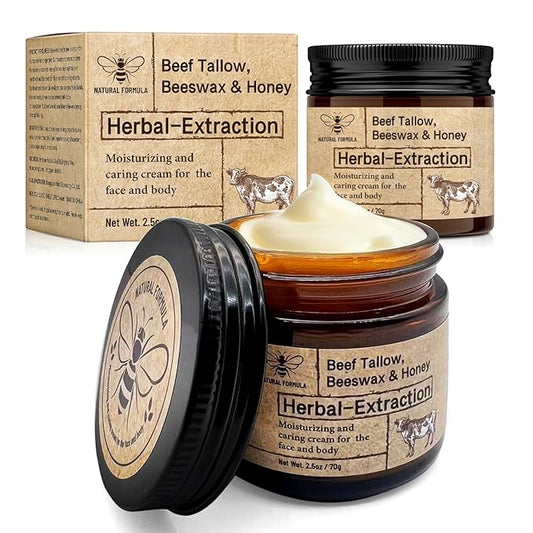 Beef Tallow Beeswax and Honey,2PCS