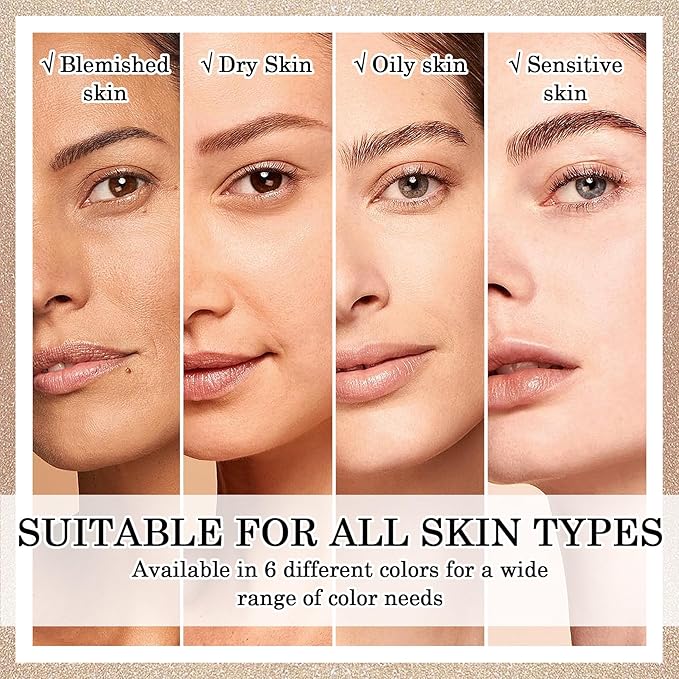 6 Colors Correcting Concealer Cream Contour Palette,Long Lasting Makeup Kit