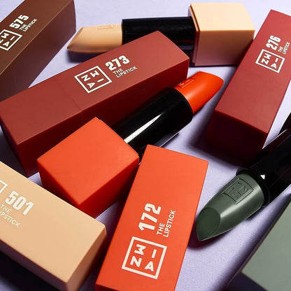 3INA The Lipstick 273 - Outstanding Shade Selection - Matte And Shiny Finishes - Highly Pigmented And Comfortable - Vegan And Cruelty Free Formula - Moisturizes The Lips - Shiny Pink Caramel - 0.11 Oz