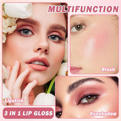 5 Colors Nude Matte Lipstick Set,Smooth Velvety Lip Long
