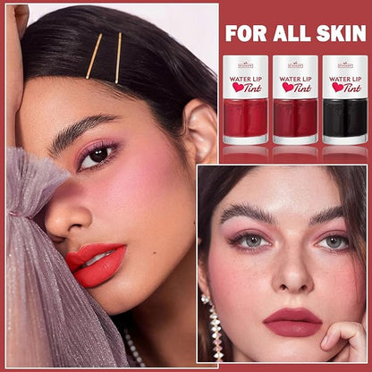 3PCS Lip Tint Stain Set Water Tint Vivid Color Lip Stain Long Lasting Waterproof Lip Gloss Moisturizing Multi-Use Matte Liquid Lipstick Lip and Cheek Tint Makeup - Set B