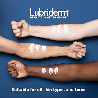 Lubriderm Daily Moisture Lotion + Pro-Ceramide with Shea Butter and Glycerin Helps Moisturize Dry Skin, Hydrating Face, Hand and Body Lotion, Lightly Scented, Non-Greasy, 24 FL OZ