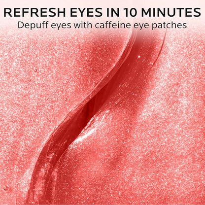 Dr. Pure Under Eye Patches for Puffiness: Dark Circles and Puffy Eyes Treatment Caffeine Eye Mask with Niacinamide Hyaluronic Acid - Smooth Wrinkles Reduce Eye Bags Undereye Gel Pad (30 Pairs)