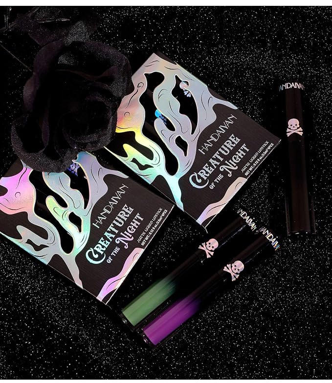 R.Y.M 4Pcs Gothic Style Lipstick Kit, Stay Moisturizing, Gothic