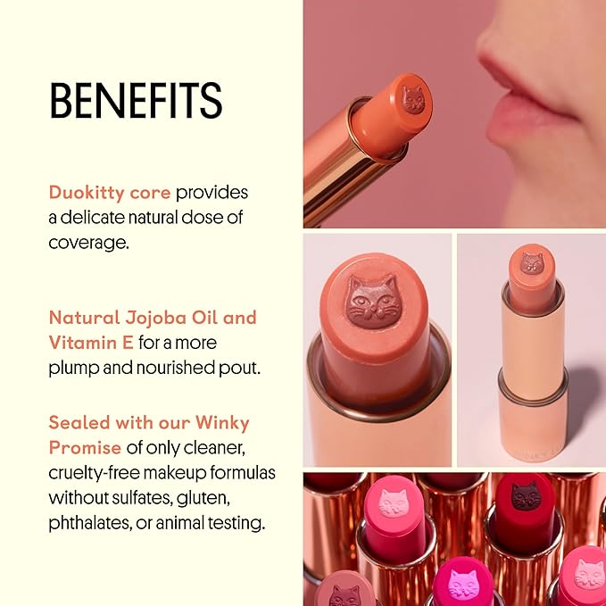 Winky Lux Purrfect Pout Lipstick, Semi Sheer Creamy
