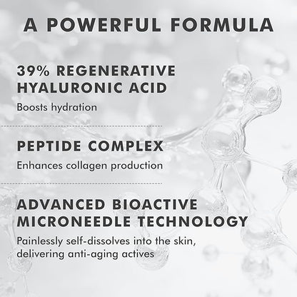 skyn ICELAND Dissolving Microneedle Under Eye Patches with 39% Hyaluronic Acid & Peptides No-Slip Eye Masks for Firming Wrinkles & Fine Lines, 1 Pair