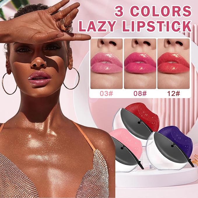 3 Colors Magic Color Changing Lipstick Matte Lazy Magic