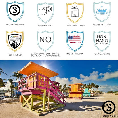 Surface TROPIX Sheer Touch Sunscreen Lotion-Oxybenzone, Octinoxate & Octisalate FREE - Hawaii 104 Reef Act Compliant – Water Resistant UVA/UVB Protection - 6oz - SPF 50-1 Count
