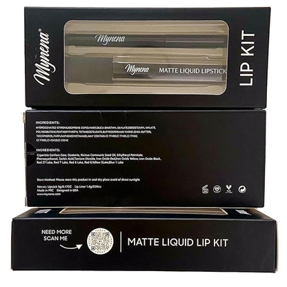 Red Lipstick & Liner Set | Matte Liquid Lipstick