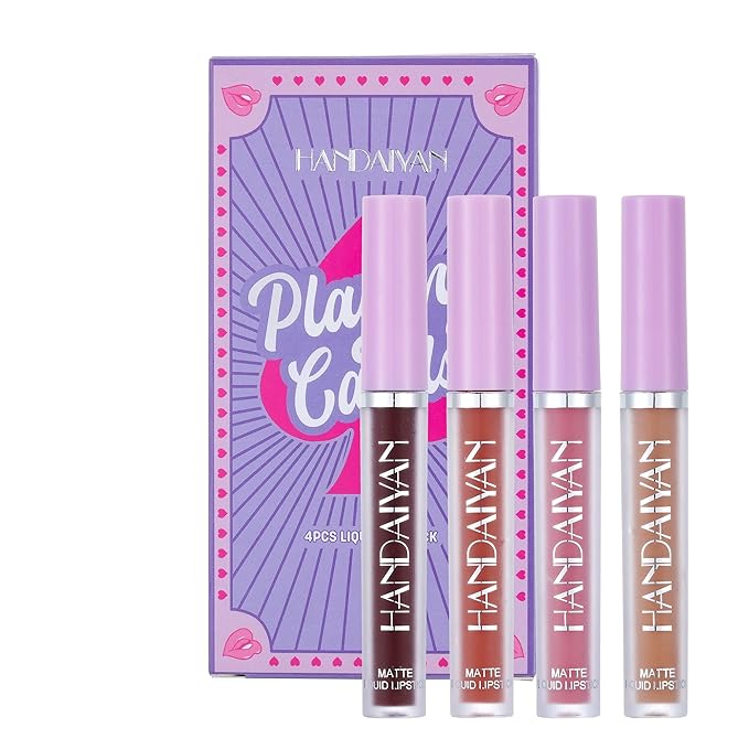 4Pcs Matte Liquid Lipstick Lipgloss Lip Gloss Stain Lipgloss