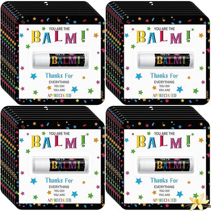 15 Pack Teacher Appreciation Gifts Bulk Lip Balms Employee Staff Team Thank You Gifts Nurse Volunteers Pastor Appreciation Party Gifts Favors for Women Men Coworkers Club You're the Balm