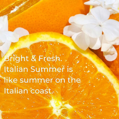 Body & Hair Shimmer Oil | Italian Summer Scent. Lightweight Oil for Luxurious Radiant Glow and Hydration for Body, Hair & Face | 3.4oz Citrus, Lemongrass, Amber Scent