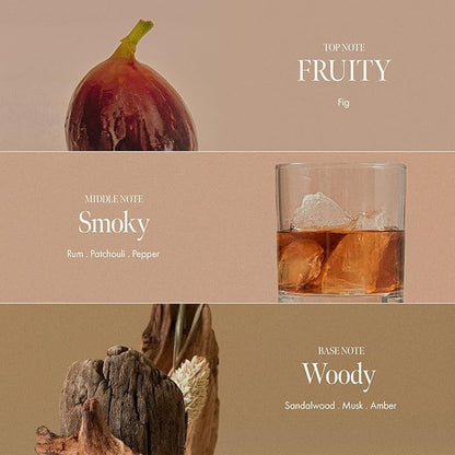 Fig Whisky Hydrating Body Oil – Fast-Absorbing & Non-Greasy Moisturizer with Fig, Argan & Jojoba Oils – Silky Smooth Glow & Deep Nourishment, Woody Scent, 3.38 fl. oz