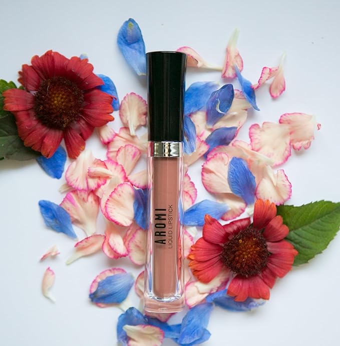 Aromi Matte Liquid Lipstick | Long Lasting, Waterproof, Sand Beige Lip Shade, Tan, Smudge + Transfer Proof, Gluten Free, Vegan Makeup (Caramel Nude)