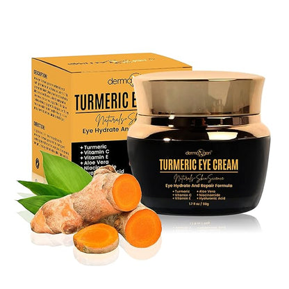 Advanced Eye Cream with Turmeric & Vitamin C – Hydrating Formula for Dark Circles, Puffiness & Eye Bags – Visibly Smooths Fine Lines for a Refreshed Look – 8ml