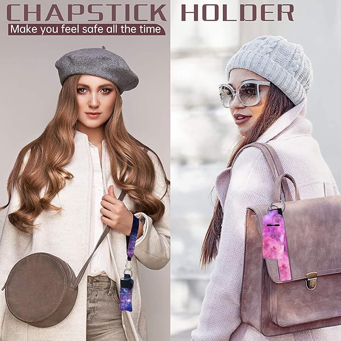 10 Pack Chapstick Holder Keychain Lipstick Holder Keychains Keyring