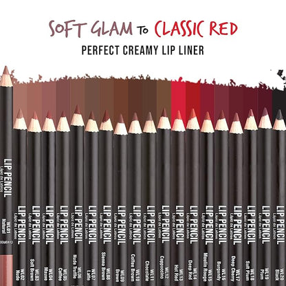 KISS New York Professional Slim Lip Pencil, Creamy Soft Lip Liner, Smooth Long-Lasting Rich Lip Color, Natural Lip Makeup, Water-Resistant Lip Crayon (Natural)